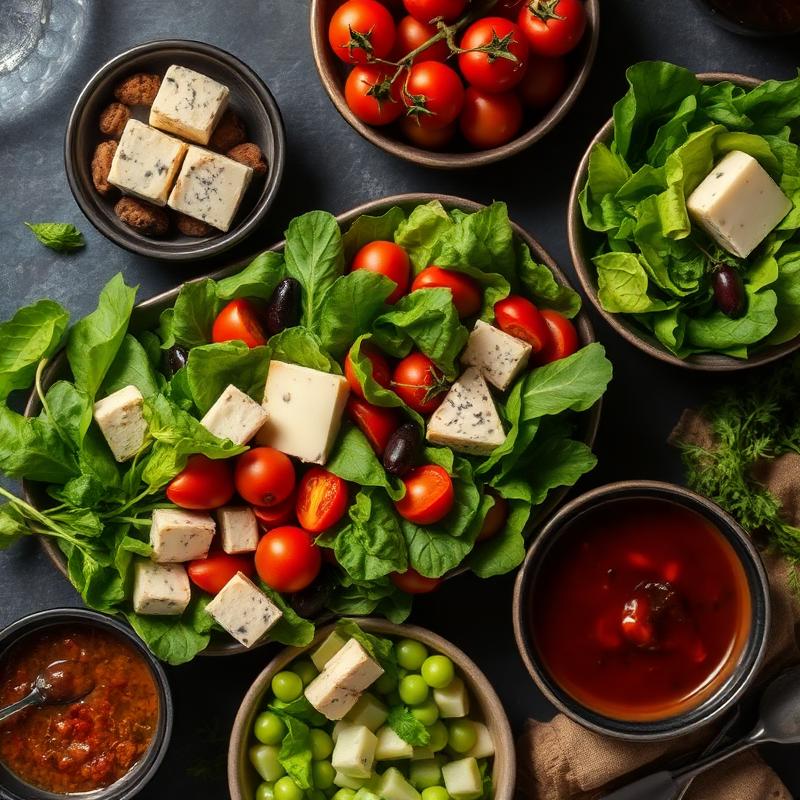 Buffet de saladas e frios